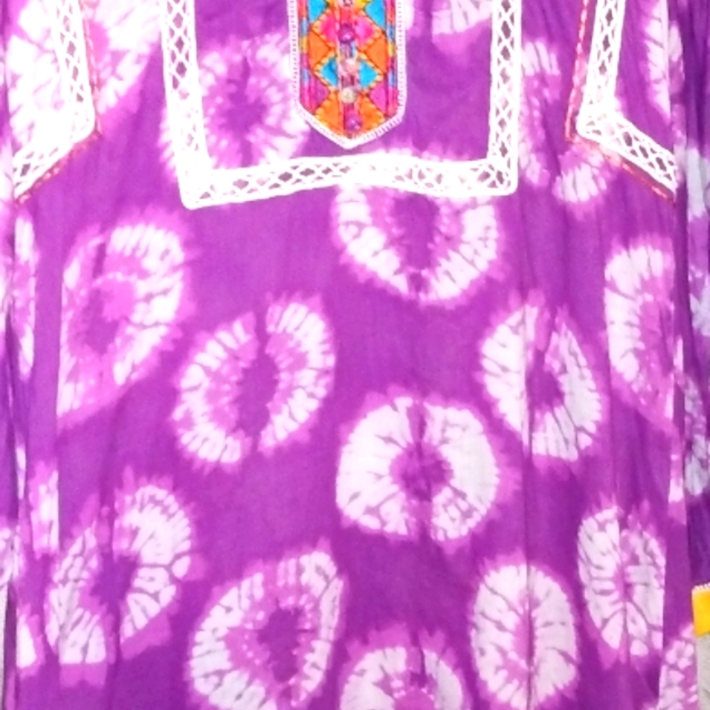 Pareesa purple multi colored Indi style medium dress